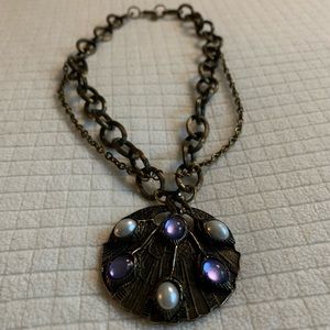 Marlyn Schiff peacock pendant necklace
